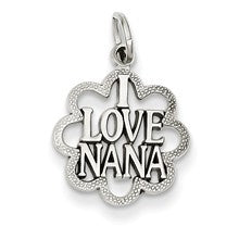 14k White Gold Antiqued I Love Nana Charm hide-image