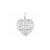 Polished Best Nana in Heart Charm in 14k White Gold