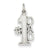 14k White Gold Polished #1 Dad Charm hide-image