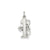 Polished #1 Dad Charm in 14k White Gold