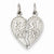 14k White Gold Polished Best Friend Heart Pendant, Pendants for Necklace