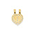 Polished Best Friend 2 Piece Break-Apart Heart Charm in 14k Yellow Gold