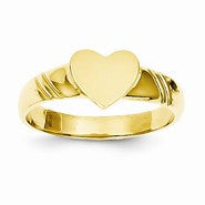 14k Yellow Gold Children's Heart Ring