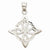 14k White Gold Polished Diamond-cut Trinity Pendant, Pendants for Necklace