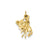 Solid Polished 3-Dimensional Bucking Bronco Charm in 14k Gold