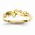 14k Yellow Gold Polished Swirl Dome Ring