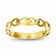 14k Yellow Gold Heart Ring
