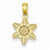 14k Gold Solid Polished Snowflake Pendant, Pendants for Necklace