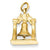 14k Gold Solid Polished 3-Dimensional Liberty Bell Charm hide-image