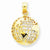 14k Gold Polished Globe pendant, Charm