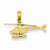 14k Gold 3-D Helicopter Pendant, Pendants for Necklace