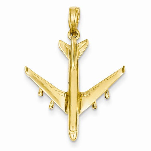 14k Gold 3-D Jet pendant, Beautiful Pendants for Necklace