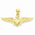 14k Gold Large US Naval Aviator Badge Pendant, Pendants for Necklace