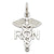 RN Charm in 14k White Gold