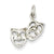 14k White Gold Polished Open-Backed Comedy/Tragedy Charm hide-image