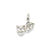 Polished Open-Backed Comedy/Tragedy Charm in 14k White Gold