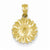14k Gold Polished Sun with Face Pendant, Pendants for Necklace