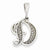 14k White Gold Solid Polished Filigree Initial D Pendant, Pendants for Necklace