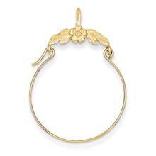 14k Gold Polished Floral Charm hide-image