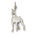 14k White Gold Solid Polished Boxer Charm hide-image