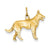 14k Gold Solid Polished 3-Dimensional German Shepard Charm hide-image