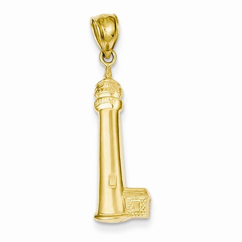 14k Gold Cape May Lighthouse Pendant, Pendants for Necklace