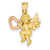 14k Gold Two-tone Satin Angel Charm hide-image