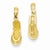 14k Gold 3-D Hawaii Flip-Flop Pendant, Pendants for Necklace