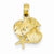 14k Gold Solid Polished Mini Shell Cluster Pendant, Pendants for Necklace