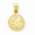 14k Gold Solid Polished Laser-Cut Sand Dollar pendant, Charm
