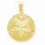 14k Gold Solid Polished Laser-Cut Sand Dollar pendant, Dazzling Pendants for Necklace