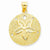 14k Gold Solid Polished Laser-Cut Sand Dollar pendant, Beautiful Pendants for Necklace