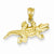 14k Gold Solid Polished Open-Backed Crocodile Pendant, Pendants for Necklace