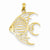 14k Gold Polished Cut-Out Angelfish pendant, Stylish Pendants for Necklace