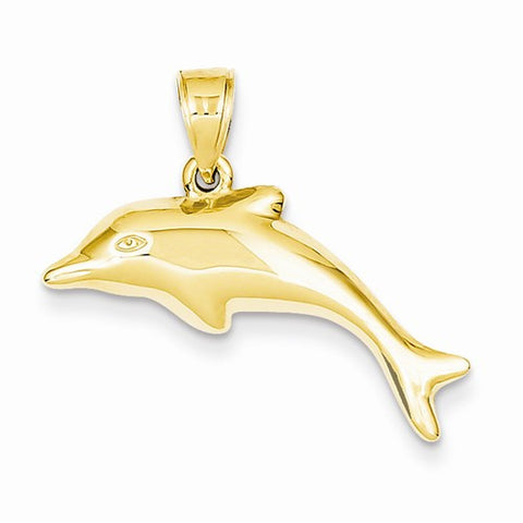 14k Gold Dolphin pendant, Classy Pendants for Necklace