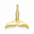 14k Gold Whale Tail pendant, Alluring Pendants for Necklace