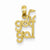 14k Gold Solid Polished Golf Gal Pendant, Pendants for Necklace