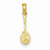 14k Gold Solid Polished 3-Dimensional Tennis Racquet pendant, Appealing Pendants for Necklace