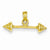 14k Gold Solid Polished 3-Dimensional Dumbbell Pendant, Pendants for Necklace