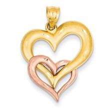14k Gold Two-Tone Fancy Heart Charm hide-image