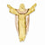 14k Gold Two-tone Satin Risen Christ Slide Pendant, Pendants for Necklace