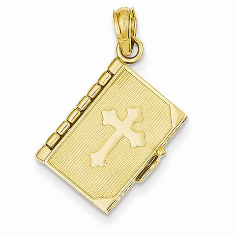 14k Gold Lords Prayer Bible Pendant, Pendants for Necklace