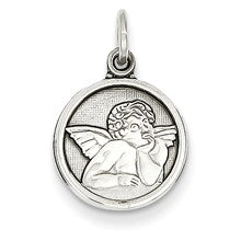 14k White Gold Polished Angel Charm hide-image