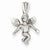 14k White Gold Satin Angel Pendant, Pendants for Necklace