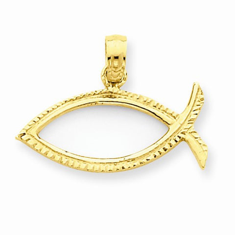 14k Gold Ichthus Fish pendant, Pendants for Necklace