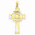 14k Gold Claddagh Cross pendant, Pretty Pendants for Necklace