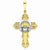 14k Gold Two-tone Claddagh Cross Pendant, Gorgeous Pendants for Necklace