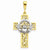 14k Gold Two-tone Claddagh Cross pendant, Stylish Pendants for Necklace