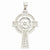 14k White Gold Celtic Claddagh Cross Pendant, Pendants for Necklace
