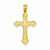 14k Gold Polished Cross Pendant, Classy Pendants for Necklace